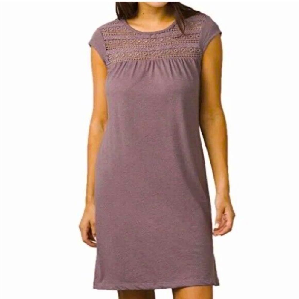 PrAna Day Dream Crochet Dress in Plum Sz M